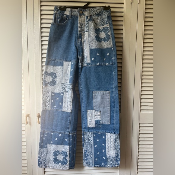 Valleygirl Denim - Women’s bandana patchwork Jeans